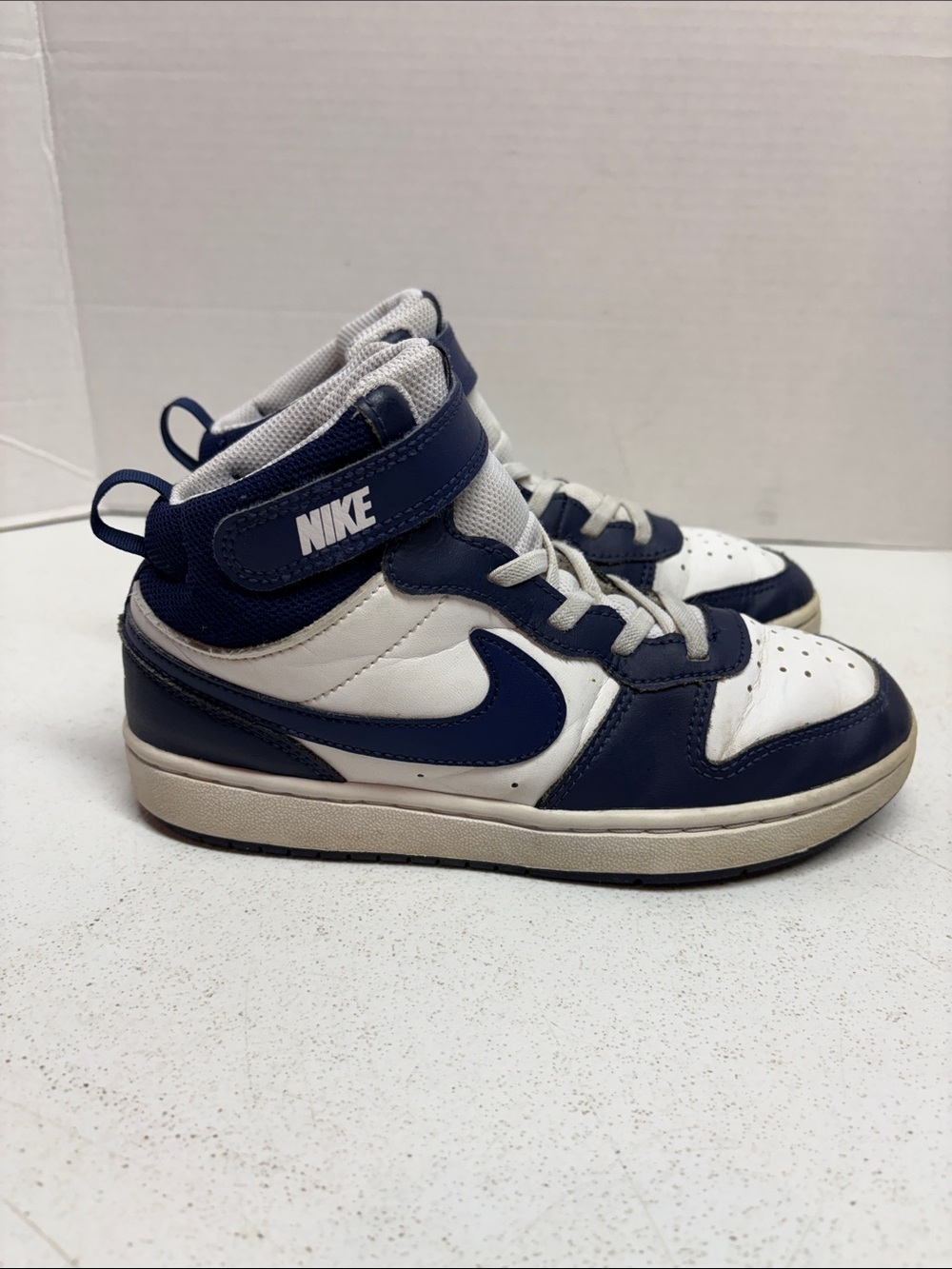 Nike Kids Navy and White Mid-Top Sneakers